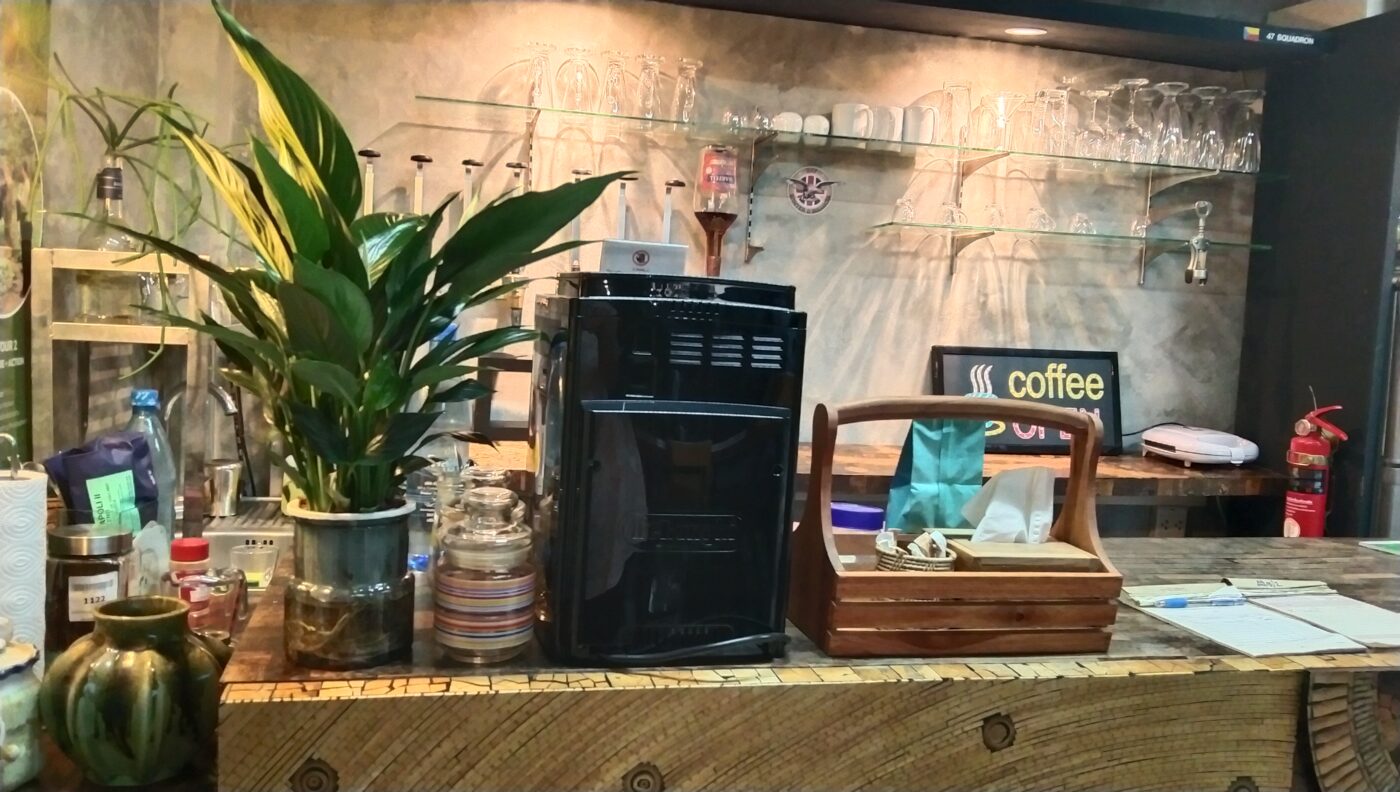 peacelily in cafe